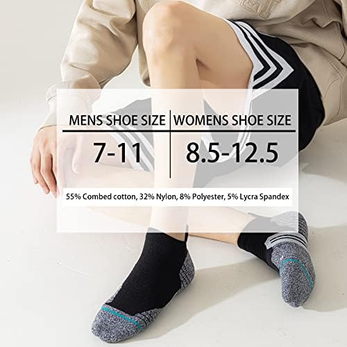 קרסול ספורט ריצה דחיסת גרבי נשים גודל 8.5 - 12.5 נמוך לחתוך 3 זוגות ספורט לא להראות גרבי גברים