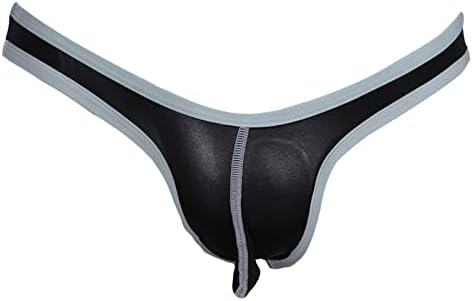 גברים סקסי בוקסר קרח משי תחתונים מוצק עלייה נמוכה ביקיני תחתוני חוטיני נוחות פאוץ גזעי