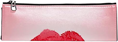 נסיעות איפור תיק עמיד למים תיק קוסמטי מוצרי טואלטיקה תיק איפור שקיות עבור נשים ובנות, אדום קריקטורה שפתיים דפוס מודרני