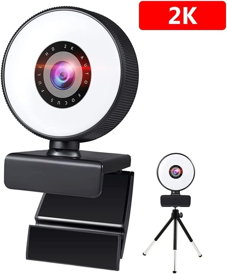 מצלמת רשת Oskoe WebCam למתחם נייד מחשב עם מיקרופון פוקוס פוקוס טבעת אור וידאו מצלמת רשת חי שידור חי של מצלמת אינטרנט