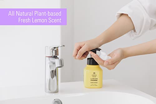 סבון ידיים מקציף טבעי, בקבוק משאבת סבון ידיים נוזלי לימון, שטיפת ידיים לחות ולחות, תמצית לימון ומסלק ריחות, 10.15 גרם