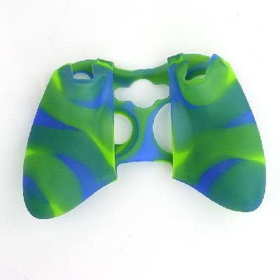 עור מגן על סיליקון עור לעור עבור Xbox 360 בקר בהסוואה ירוק כחול ירוק