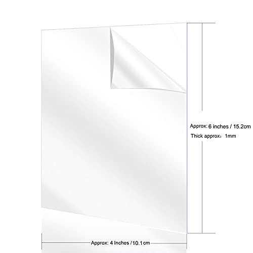 10 יחידות 4 x 6 גיליונות פלסטיק אקריליים ברורים למסגרת תמונה גיליונות פרספקס ברורים לחלונות, מלאכה, שלטים, פרויקטים של תצוגת DIY, ציור