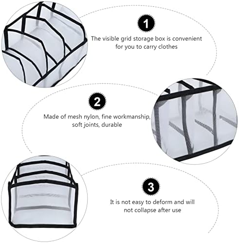 קבילוק תחתוני מגירה ארגונית, 3 סטים של מתקפל ארון אחסון קופסות, מגירות עבור תחתונים, חזיות וגרביים, או ארון אחסון שקיות, כולל 3 חתיכות