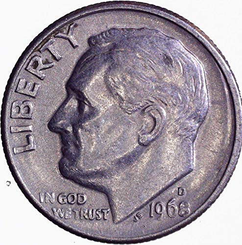 1968 D Roosevelt Dime 10c על לא מחולק
