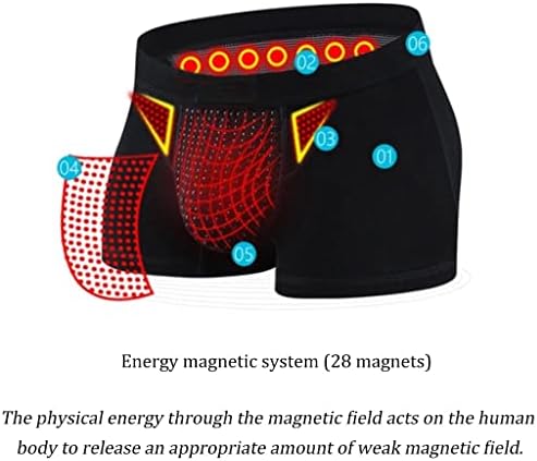 טיפול מגנטי אנרגטי תחתוני 3-חבילות בוקסר קצר לגברים לנשימה פנימי מכנסיים שיפור זכר כוח