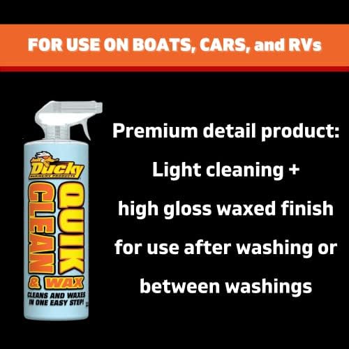 מוצרי Ducky Quik Clean & Wax: מנקה ריסוס לרכב, סירה, אופנועים ופירוט חיצוני של קרוואנים, 128 גרם