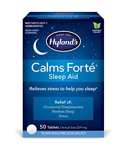 טבליות עזרה לשינה של Hyland של Hyland, הקלה טבעית של מתח עצבני וחוסר שינה מדי פעם, 50 ספירה