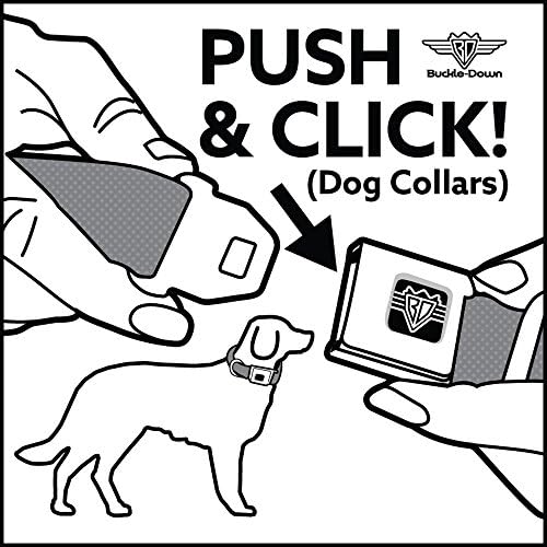 צווארון כלב צווארון בטיחות אבזם אבזם מטוס צללית שחור לבן 11 עד 17 אינץ 'ברוחב 1.0 אינץ'