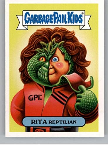 2018 Topps Farbage Pail Kids Oh The Horror-Ellible Sci-Fi A 6A Rita Reptillian הרשמי של כרטיס מסחר ללא ספורט ב- NM או טוב יותר Conditon