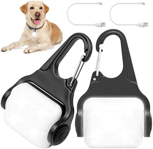 אורות כלבים להליכה בלילה, קליפ ב- USB נטען צווארון כלבים נטען, 3 מצבי אור אור כלבים, IP65 אור כלב אטום למים, אור בטיחות LED לריצה, קמפינג,