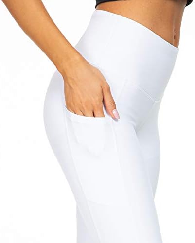 יוגה מכנסיים לנשים עם כיסים גבוהה מותן חותלות אימון ספורט ריצה אתלטי מכנסיים