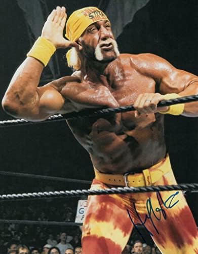 הוליווד Hulk Hogan חתום חתימה 11x14 צילום - אלופת העולם WWF רוקי השלישי - תמונות היאבקות חתימה