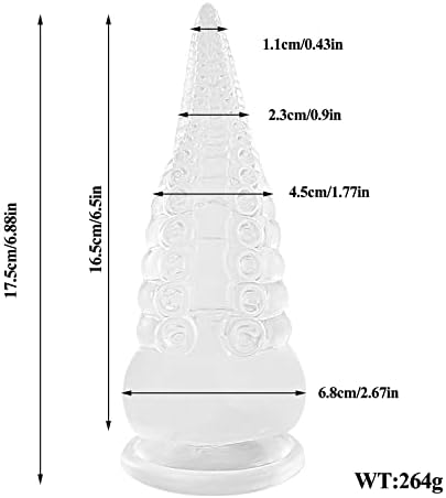 Lestesy Tentacle Dillo, 6.9 בדילדו ברור עם כוס יניקה חזקה צעצוע מין למבוגרים לנשים וגברים, s