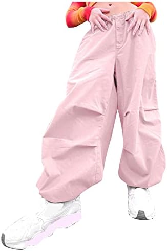 מכנסי מטען Zefotim נשים מותניים נמוכות y2k טרקלין מכנסי רגל רחבים