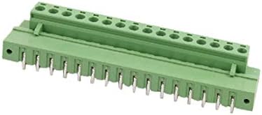 X-DREE 300V 15A 5.08 ממ המגרש 16 פינים PCB בורג מחבר חסימת חסימת ירוק (300 ν 15A 5.08 ממ המגרש 16 פינים PCB Conector de Bloque de Terminales
